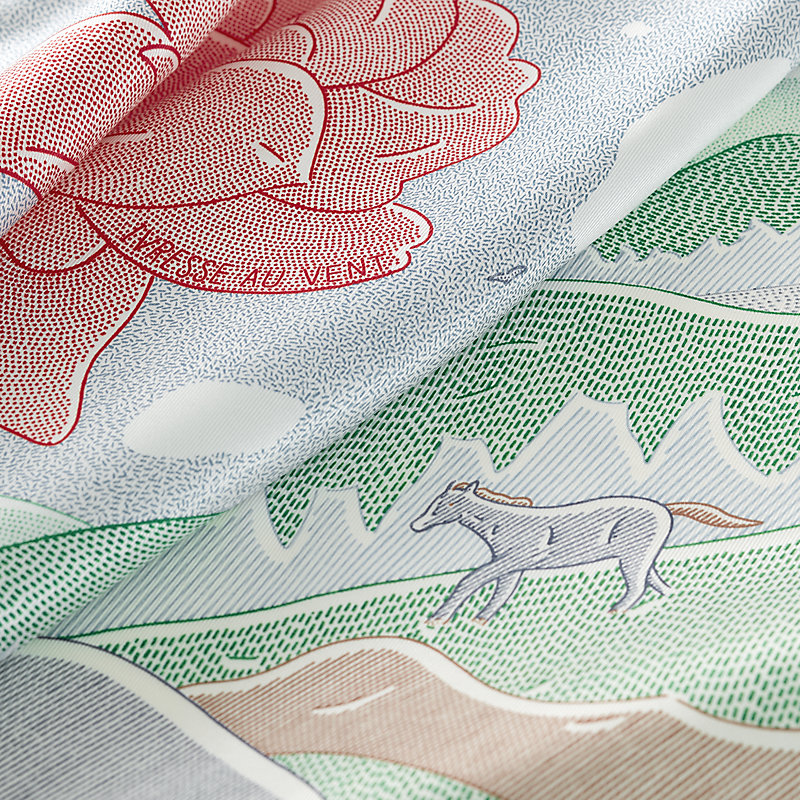 Ivresse Au Vent scarf 70 - Green | Hermès Belgium Ivresse Au Vent scarf 70 - Green | Hermès Belgium